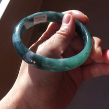 Load image into Gallery viewer, 60.6mm Certified Type A 100% Natural dark green/blue/gray/black Guatemala Jadeite bangle PB278-0712
