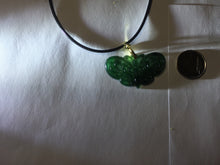 Load image into Gallery viewer, 100% Natural type A icy watery  light dark green/blue/gray/black Guatemala Jadeite Jade butterfly pendant PF48
