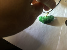 Load image into Gallery viewer, 100% Natural type A icy watery  light dark green/blue/gray/black Guatemala Jadeite Jade butterfly pendant PF48
