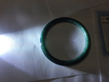 Load image into Gallery viewer, 54.7mm Type A 100% Natural dark Green/Gray/Black/blue Guatemala Slim Round Cut Jadeite Bangle PJ131-1374
