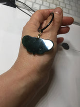 Load image into Gallery viewer, 100% Natural type A icy watery  light dark green/blue/gray/black Guatemala Jadeite Jade butterfly pendant PF48

