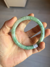 Load image into Gallery viewer, 57mm certified Type A 100% Natural dark green gray light purple round cut Jadeite Jade bangle PE94-6189
