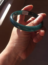Load image into Gallery viewer, 62mm Certified Type A 100% Natural dark green/blue/gray/black Guatemala Jadeite bangle PB277-0704
