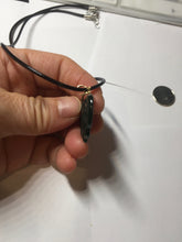 Load image into Gallery viewer, 100% Natural type A icy watery  light dark green/blue/gray/black Guatemala Jadeite Jade butterfly pendant PF48
