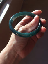 Load image into Gallery viewer, 62mm Certified Type A 100% Natural dark green/blue/gray/black Guatemala Jadeite bangle PB277-0704
