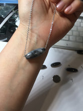 Load image into Gallery viewer, 100% Natural black/white WuJi(乌鸡) jadeite jade Olives shape dzi bead(heaven's bead 天珠) Pendant bracelet group PF49
