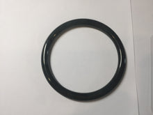 Load image into Gallery viewer, 59.2mm Certified Type A 100% Natural light black/green/gray Guatemala slim round cut Jadeite bangle PJ41-0693
