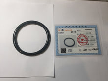 Load image into Gallery viewer, 59.2mm Certified Type A 100% Natural light black/green/gray Guatemala slim round cut Jadeite bangle PJ41-0693
