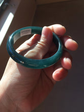 Load image into Gallery viewer, 52.5mm Certified Type A 100% Natural dark green/blue/gray/black Guatemala Jadeite bangle PB276-0696

