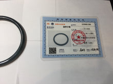 Load image into Gallery viewer, 62mm Type A 100% Natural black icy blue (蓝水) Guatemala Slim Round Cut Jadeite Bangle PJ133-1366
