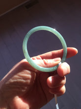 Load image into Gallery viewer, 55.7mm Certified Type A 100% Natural dark green/blue/gray Guatemala slim round cut Jadeite bangle PH174-8132
