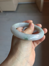 Load image into Gallery viewer, 60.5mm Certified Type A 100% Natural icy watery green/purple chubby Jadeite Jade bangle PB244-9527
