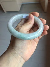 Load image into Gallery viewer, 60.5mm Certified Type A 100% Natural icy watery green/purple chubby Jadeite Jade bangle PB244-9527
