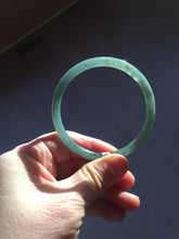 Load image into Gallery viewer, 55.5mm Certified Type A 100% Natural dark green/blue/gray Guatemala slim round cut Jadeite bangle PH172-8138
