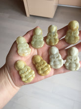 Load image into Gallery viewer, 100% natural white grade A yellow/brown/green jadeite jade Guanyin pendants AX160
