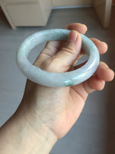 Load image into Gallery viewer, 60.5mm Certified Type A 100% Natural icy watery green/purple chubby Jadeite Jade bangle PB244-9527
