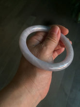 Load image into Gallery viewer, 58mm certified 100% natural type A light green/purple round cut jadeite jade bangle AJ66-0019
