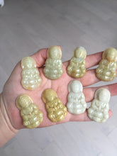 Load image into Gallery viewer, 100% natural white grade A yellow/brown/green jadeite jade Guanyin pendants AX160
