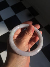 Load image into Gallery viewer, 58mm certified 100% natural type A light green/purple round cut jadeite jade bangle AJ66-0019
