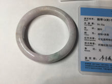 Load image into Gallery viewer, 57.5mm Certified Type A 100% Natural sunny green/white/purple Jadeite Jade bangle BL5-0369

