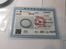 Load image into Gallery viewer, 58.7mm Type A 100% Natural icy watery light green/blue/gray Guatemala slim round cut Jadeite bangle PJ43-0685
