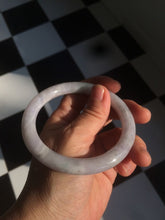 Load image into Gallery viewer, 58mm certified 100% natural type A light green/purple round cut jadeite jade bangle AJ66-0019
