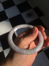 Load image into Gallery viewer, 58mm certified 100% natural type A light green/purple round cut jadeite jade bangle AJ66-0019
