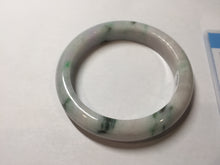 Load image into Gallery viewer, 60.5mm certified type A 100% Natural sunny green/purple chubby Jadeite jade bangle PH188-1255
