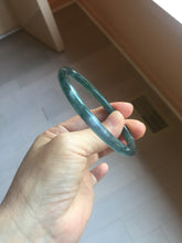 Load image into Gallery viewer, 60.7mm Certified Type A 100% Natural ice watery dark blue/green/purple/gray/black Guatemala slim round cut Jadeite bangle AZ149-2490
