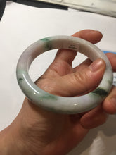 Load image into Gallery viewer, 60.5mm certified type A 100% Natural sunny green/purple chubby Jadeite jade bangle PH188-1255
