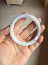 Load image into Gallery viewer, 54mm Certified type A 100% Natural light green purple round cut Jadeite bangle PC102-4955
