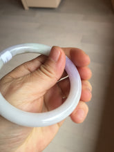 Load image into Gallery viewer, 54mm Certified type A 100% Natural light green purple round cut Jadeite bangle PC102-4955
