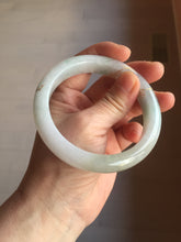 Load image into Gallery viewer, 58mm 100% Natural type A sunny green purple carved bamboo leaf and golden-painted Jadeite Jade bangle PE34
