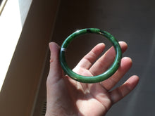 Load image into Gallery viewer, 62mm certified 100% Natural dark green/black round cut nephrite (碧玉)  bangle HN20-9149
