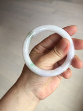 Load image into Gallery viewer, 54mm Certified type A 100% Natural sunny green purple round cut Jadeite bangle PC101-4952
