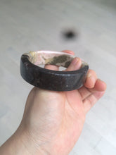 Load image into Gallery viewer, 55.2mm 100% natural pink/yellow/dark red/black time series(时光系列) Square style rose stone (Rhodonite)square bangle XY85
