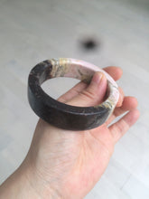 Load image into Gallery viewer, 55.2mm 100% natural pink/yellow/dark red/black time series(时光系列) Square style rose stone (Rhodonite)square bangle XY85
