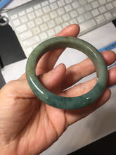Load image into Gallery viewer, 54.3mm Certified 100% natural Type A oily dark green/blue/brown/gray (老油青) jadeite jade bangle PH189-6938
