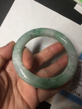 Load image into Gallery viewer, 57.9mm certified 100% natural type A light sunny green chubby round-cut jadeite jade bangle BL7-5396
