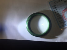 Load image into Gallery viewer, 55.5mm certified 100% natural Type A oily dark green gray black(老油青)  jadeite jade bangle PH231-0057
