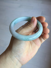 Load image into Gallery viewer, 55.5mm Certified Type A 100% Natural light green purple with floating flowers Jadeite bangle PA131-6646

