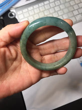 Load image into Gallery viewer, 54.3mm Certified 100% natural Type A oily dark green/blue/brown/gray (老油青) jadeite jade bangle PH189-6938
