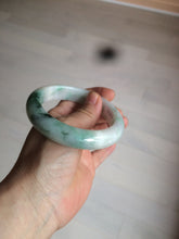 Load image into Gallery viewer, 57.7mm certificated Type A 100% Natural sunny green/white/purple Jadeite Jade bangle AY49-4128

