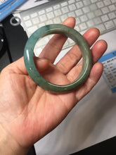 Load image into Gallery viewer, 54.3mm Certified 100% natural Type A oily dark green/blue/brown/gray (老油青) jadeite jade bangle PH189-6938
