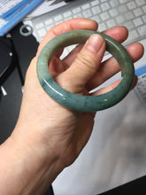 Load image into Gallery viewer, 54.3mm Certified 100% natural Type A oily dark green/blue/brown/gray (老油青) jadeite jade bangle PH189-6938
