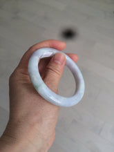 Load image into Gallery viewer, 53.5mm certified Type A 100% Natural light purple/white Jadeite Jade bangle AX82-0310

