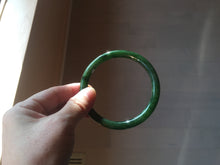 Load image into Gallery viewer, 62mm certified 100% Natural dark green/black round cut nephrite (碧玉)  bangle HN18-9161
