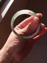 Load image into Gallery viewer, 50mm 100% natural type A sunny green light green gray jadeite bangle PB271-0997
