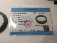 Load image into Gallery viewer, 52.2mm Certified 100% natural Type A oily dark green/black/brown/gray (老油青) jadeite jade bangle PH190-6940
