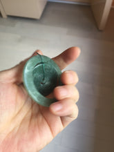 Load image into Gallery viewer, 50.9mm Type A 100% Natural icy dark green/gray Jadeite Jade safety Guardian donut Pendant PB195-1
